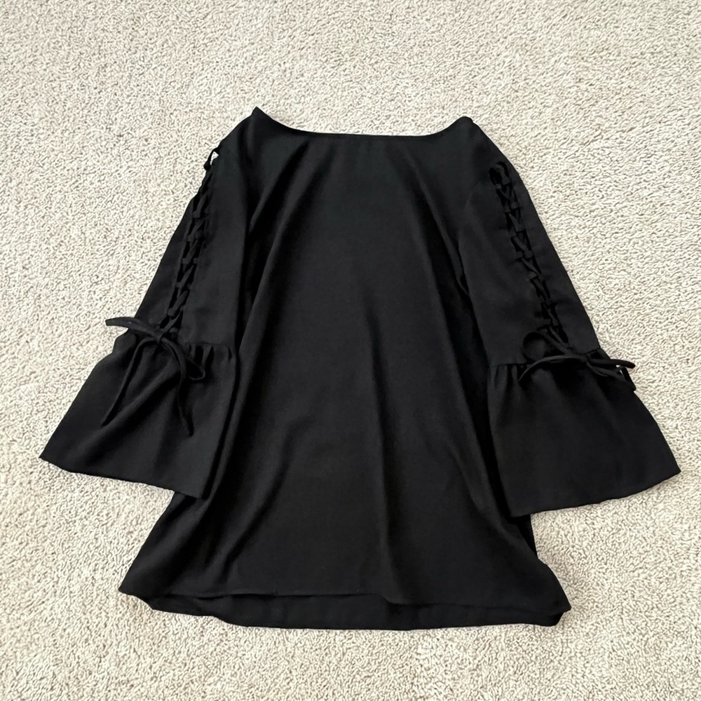 Womens black belle sleeves boutique top.